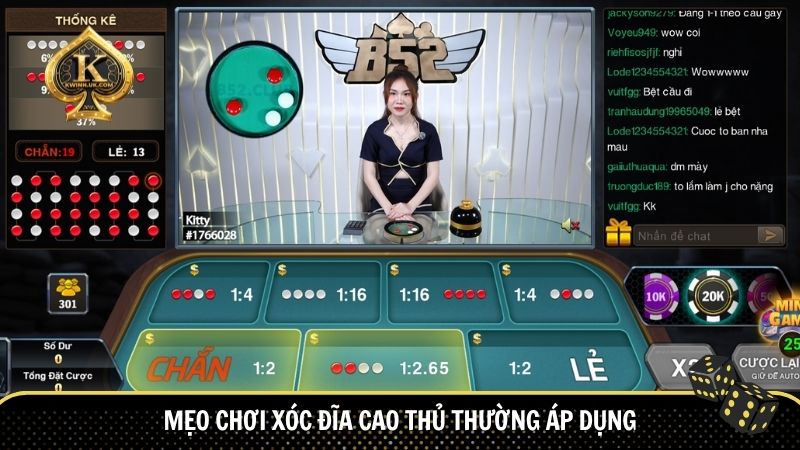 Mẹo chơi xóc đĩa cao thủ thường áp dụng